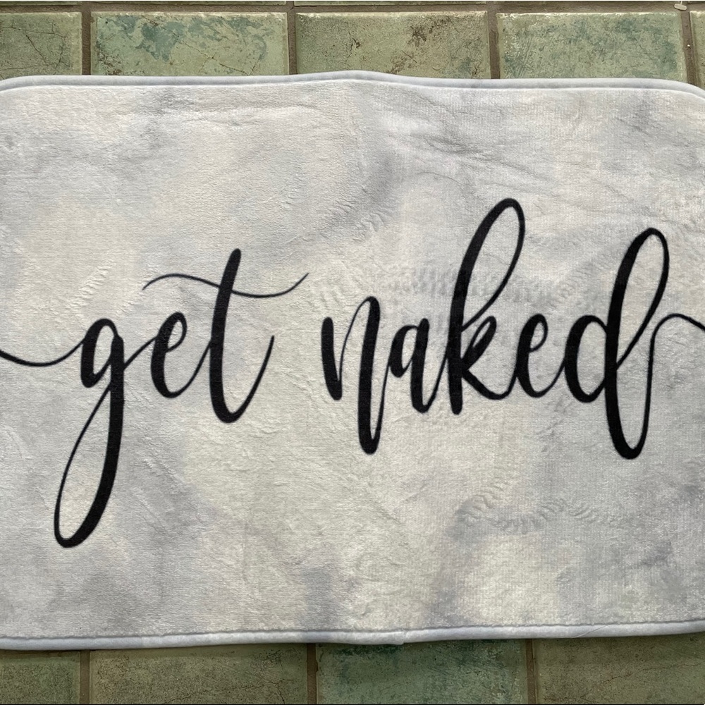 Marble “get naked” bath mat